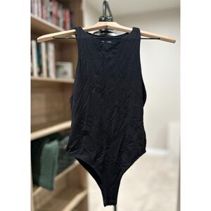 Zara Sleeveless Black Bodysuit